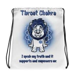 Throat Chakra Drawstring bag